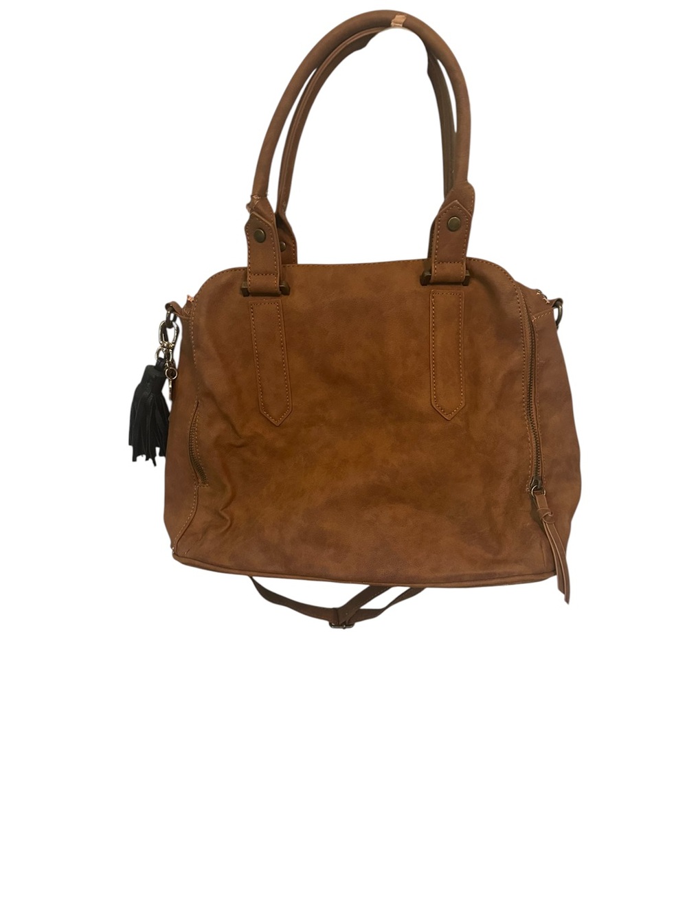 Altar’d State Women's Tan Shoulder Tote with Tassel Accent
